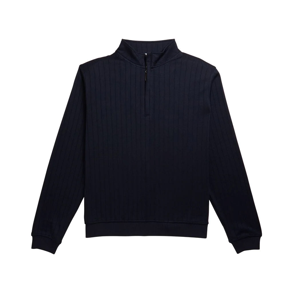 FootJoy Men's Drop Needle Half Zip Golf Pullover - Navy Blue Performance Golf Sweater for Cool Weather & On-Course Comfort