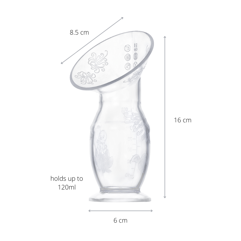 Baby Express Silicone Breast Milk Collector with Adjustable Lanyard - 00039 - Perfect for Nursing Moms, Breastfeeding Essentials, Milk Leakage Prevention at Home or On-the-Go