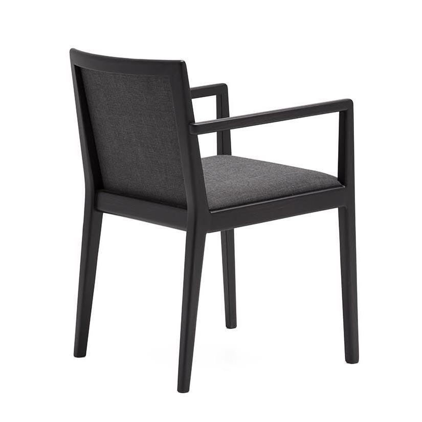 Carlotta SO0916 Modern Armchair - Stylish Accent Chair for Living Room, Bedroom, or Office - Comfortable Upholstered Lounge Chair with Wooden Legs