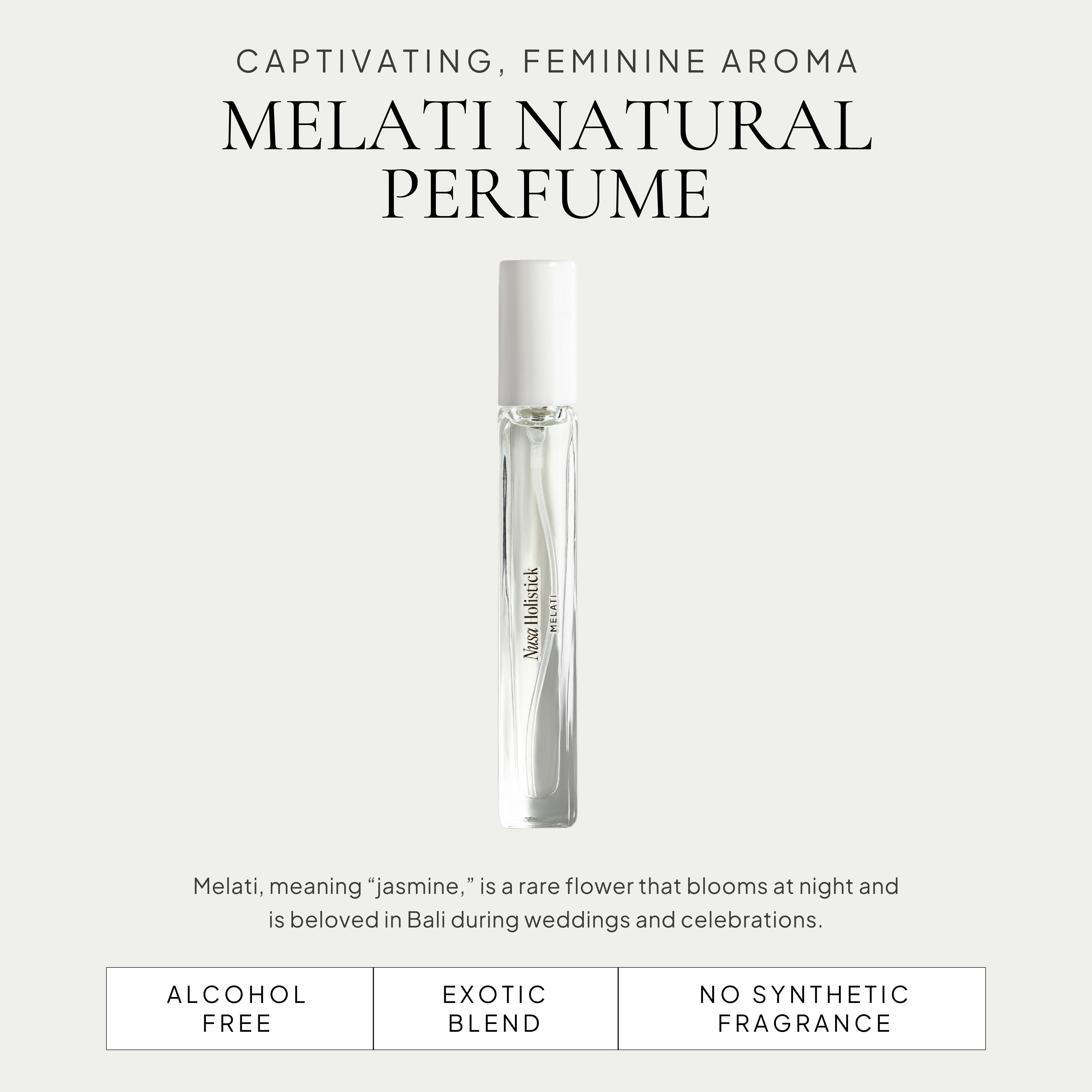 Melati Natural Perfume - Floral Jasmine Scent for Women | Long-Lasting Fragrance Oil for Daily Wear, Date Nights & Special Occasions