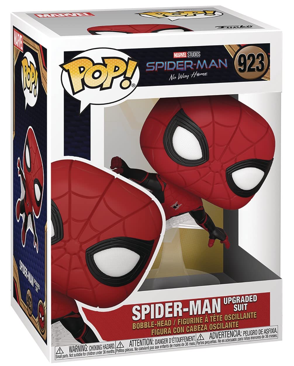 Funko Pop! Marvel Spider-Man No Way Home - Upgraded Suit Action Figure with EcoTEK Pop Box Protector | Collectible Vinyl Toy for Marvel Fans, Home Office Display & Gift Idea