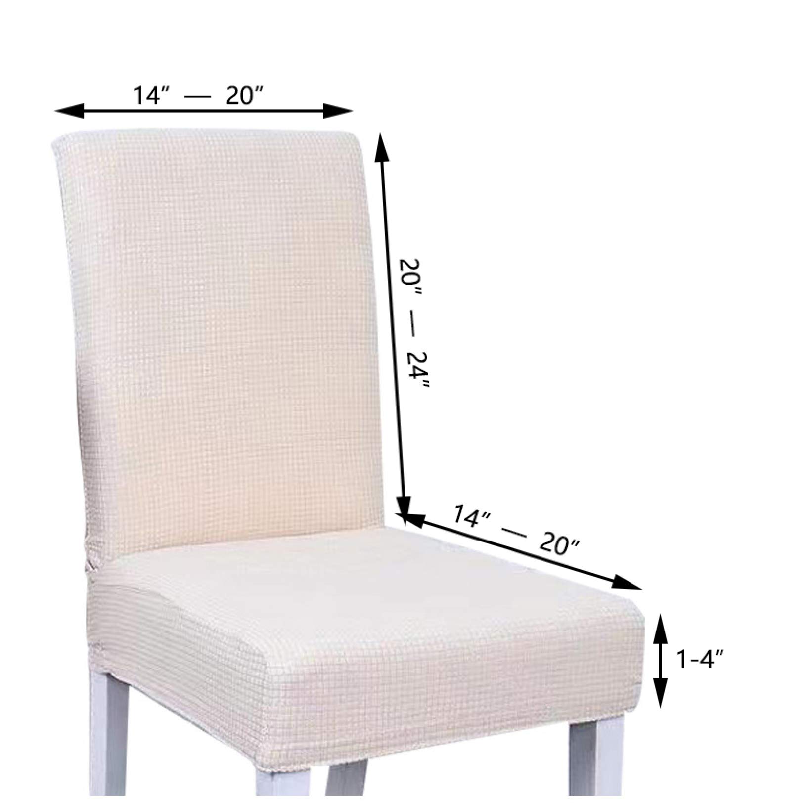 YURASIKU 1PC Knitted Stretchable Dining Chair Slipcover - Washable Parsons Chair Cover Protector for Home, Hotel, Wedding & Party Events | Perfect for Dining Room, Restaurant & Ceremony Decor