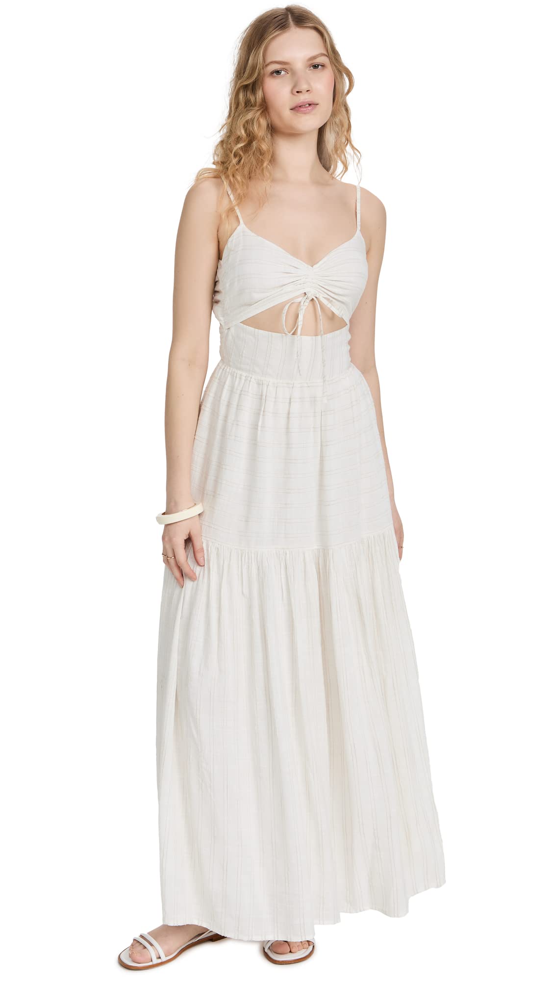 L*Space Women's Zuri Dress - Flowy Summer Beach Dress with Side Slit, Boho Chic Cover Up for Pool, Vacation & Date Night