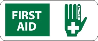 OSHA Compliant First Aid Safety Signs - NMC SA119R (Pack of 20) - Ideal for Workplace, Construction Sites & Emergency Stations
