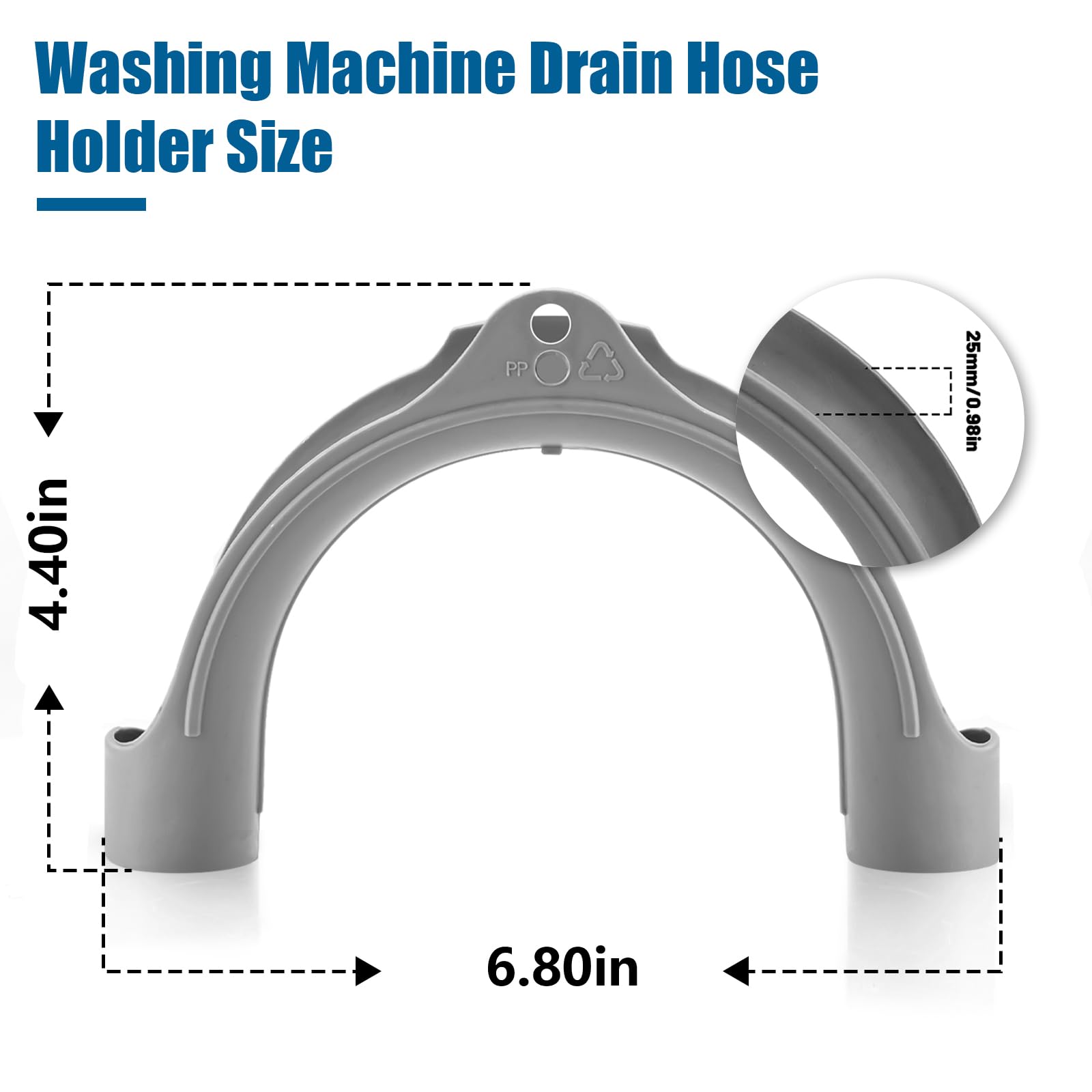 U-Shaped Washing Machine Drain Hose Holder - Universal Fit for Washer & Dishwasher - Perfect for Laundry Room Organization