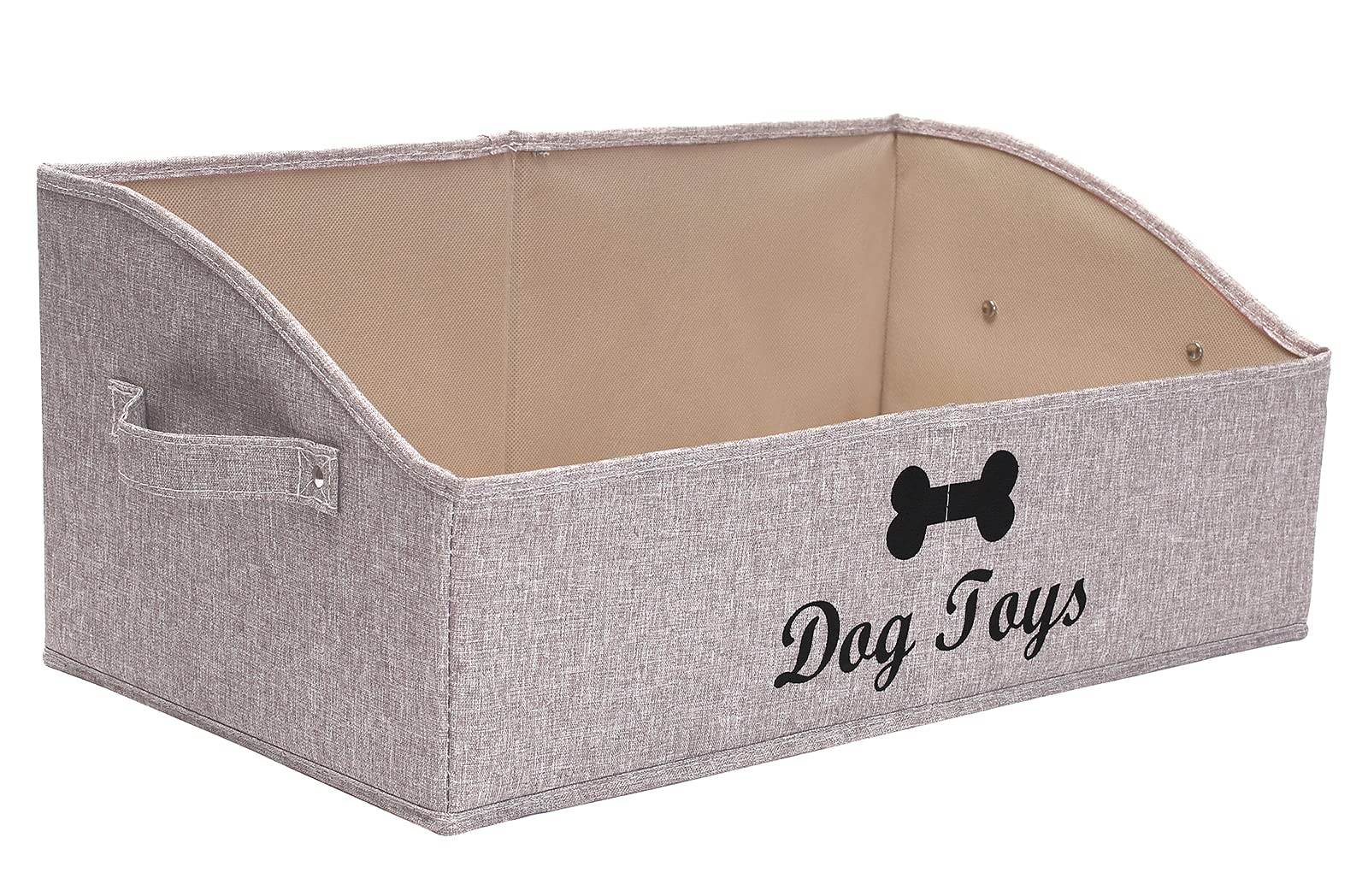 Morezi Dog Toy Storage Basket - Organizer for Pet Toys, Blankets, Leashes & Chew Toys - Perfect for Living Room, Playroom, Closet or Shelf - Snow Brown Gift Basket for Dogs - Great for Home Organization & Pet Play Areas