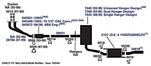 AP Exhaust 7443 Muffler - High Performance Car Exhaust System