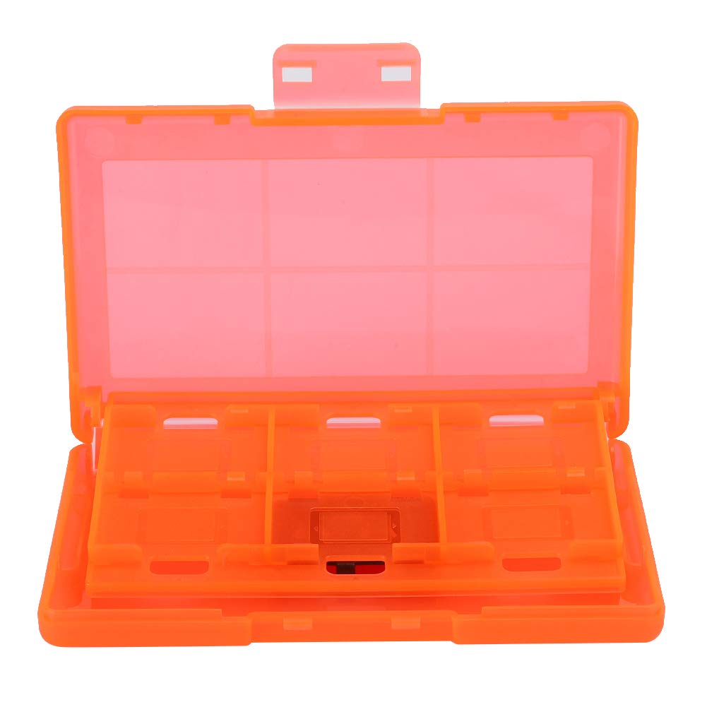 Premium Nintendo Switch Game Card Holder - Durable Storage Case for Switch Game Cards with Soft Touch Finish, Compact & Portable (Orange) - Perfect for Home, Office, and Travel Gaming Organization