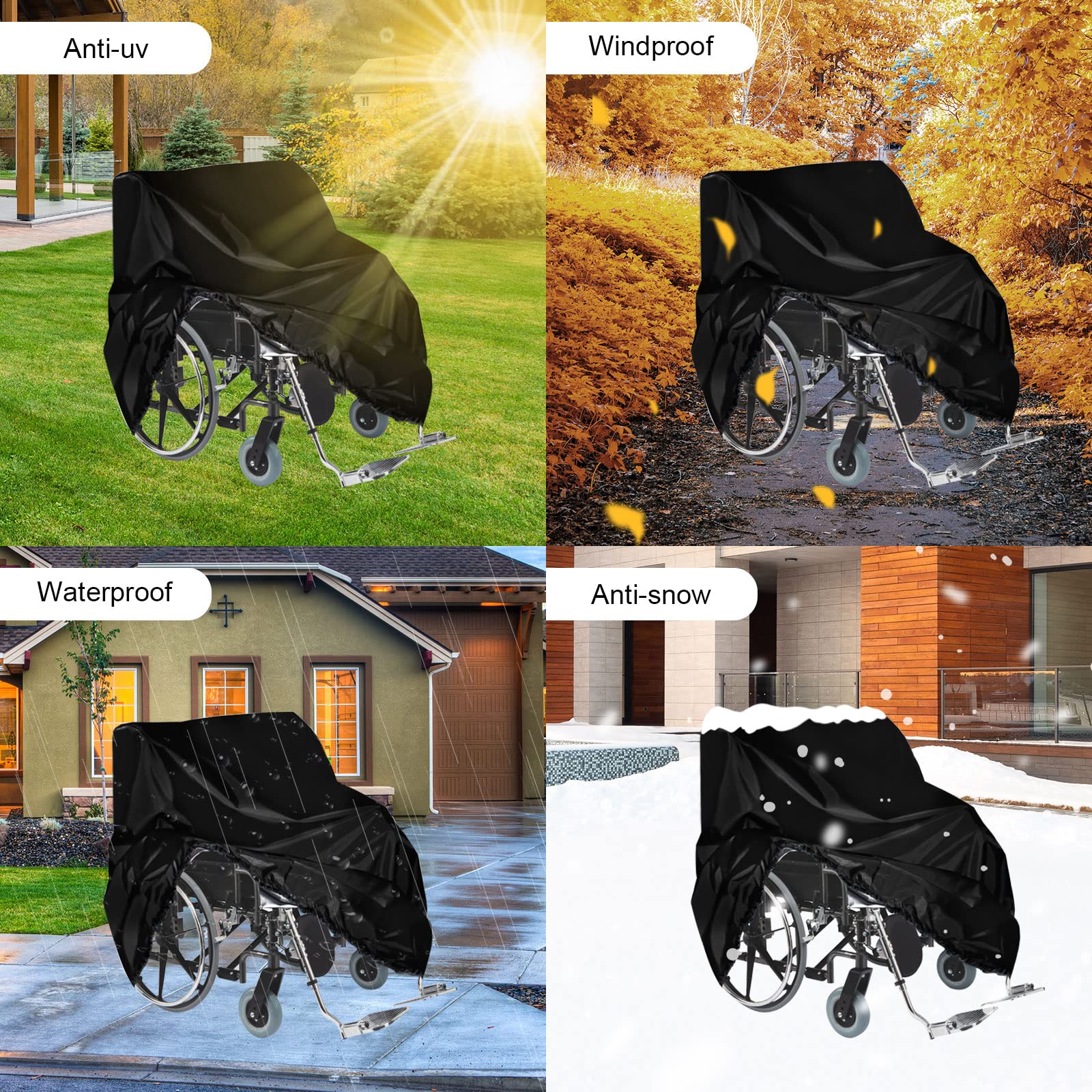 Waterproof Wheelchair Cover & Rollator Bag Set for Travel - Durable & Lightweight Wheelchair Accessories for Seniors & Disabled - Perfect for Airplanes, Outdoor Adventures & Daily Use
