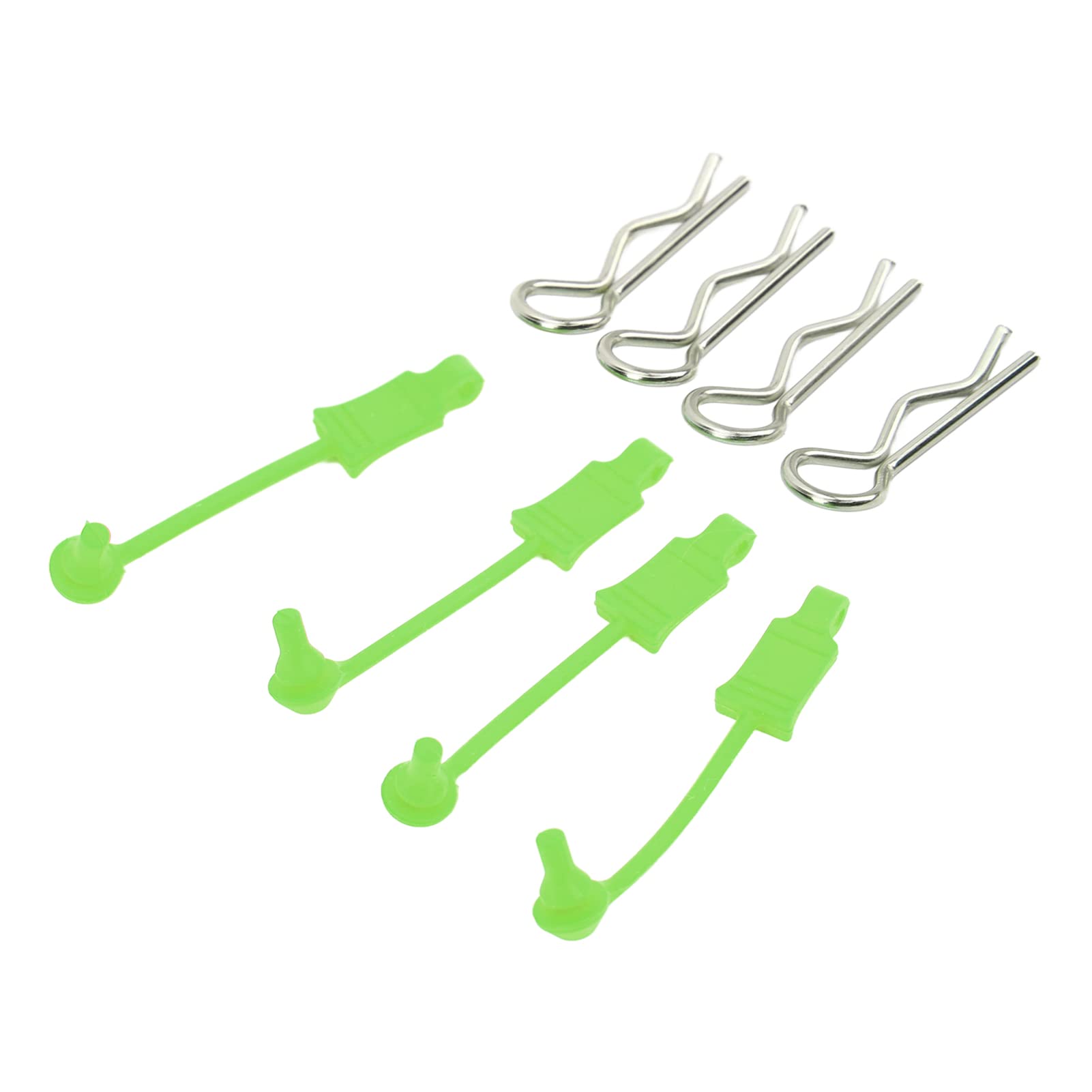 Losi Lasernut U4 1/10 RC Car Body Clips - Easy Install Handle Design Retainer Clips (Green) | Durable Model Car Accessories for Off-Road Racing & RC Hobby Enthusiasts
