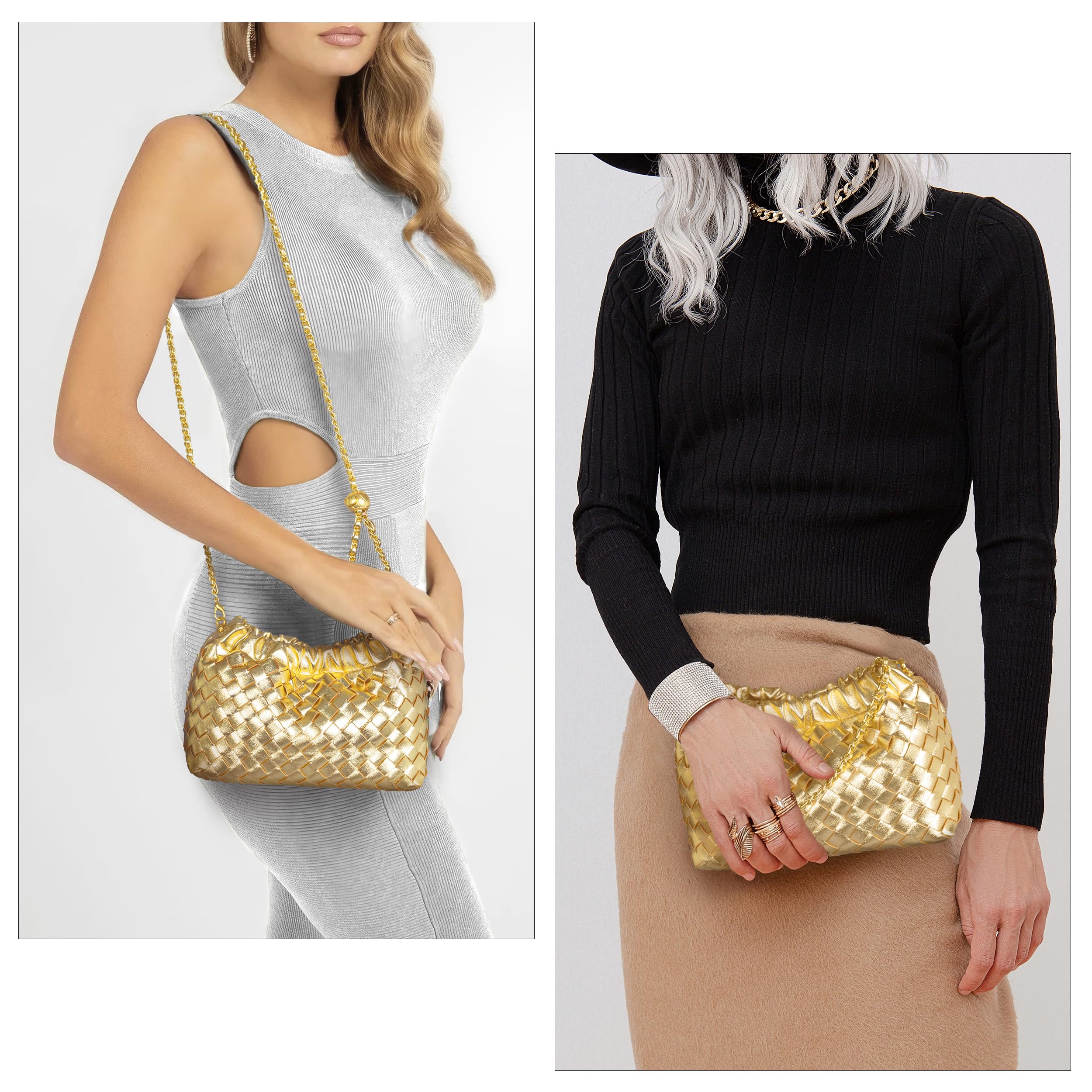 Trendy Dumpling-Shaped Women's Crossbody Bag - Elegant Evening Clutch & Hobo Purse for Casual Outings, Date Nights & Parties | Cloud Print Design Fashion Accessory