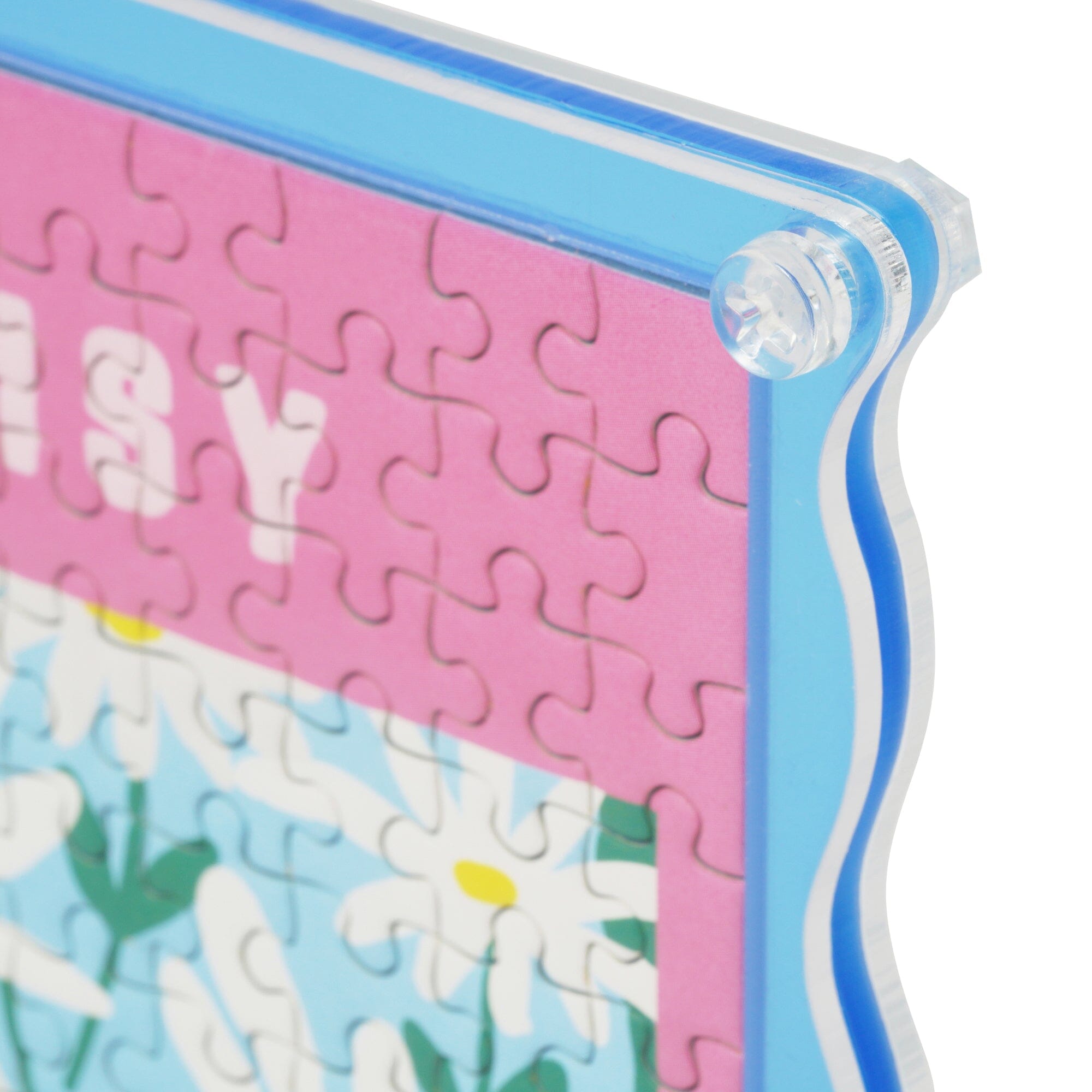 Beautiful Daisy Flower Puzzle Frame - DIY Home Decor for Wall Art, Gifts & Relaxation - Perfect for Living Room, Bedroom & Office Decor