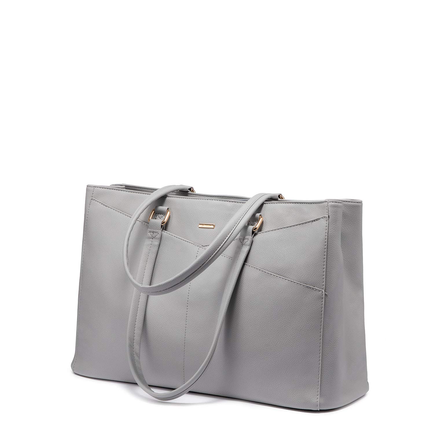 Stylish Waterproof Leather Laptop Tote Bag for Women - 15.6 Inch Business Office Work Bag & Briefcase - Perfect for Commuting, Business Travel & Professional Meetings