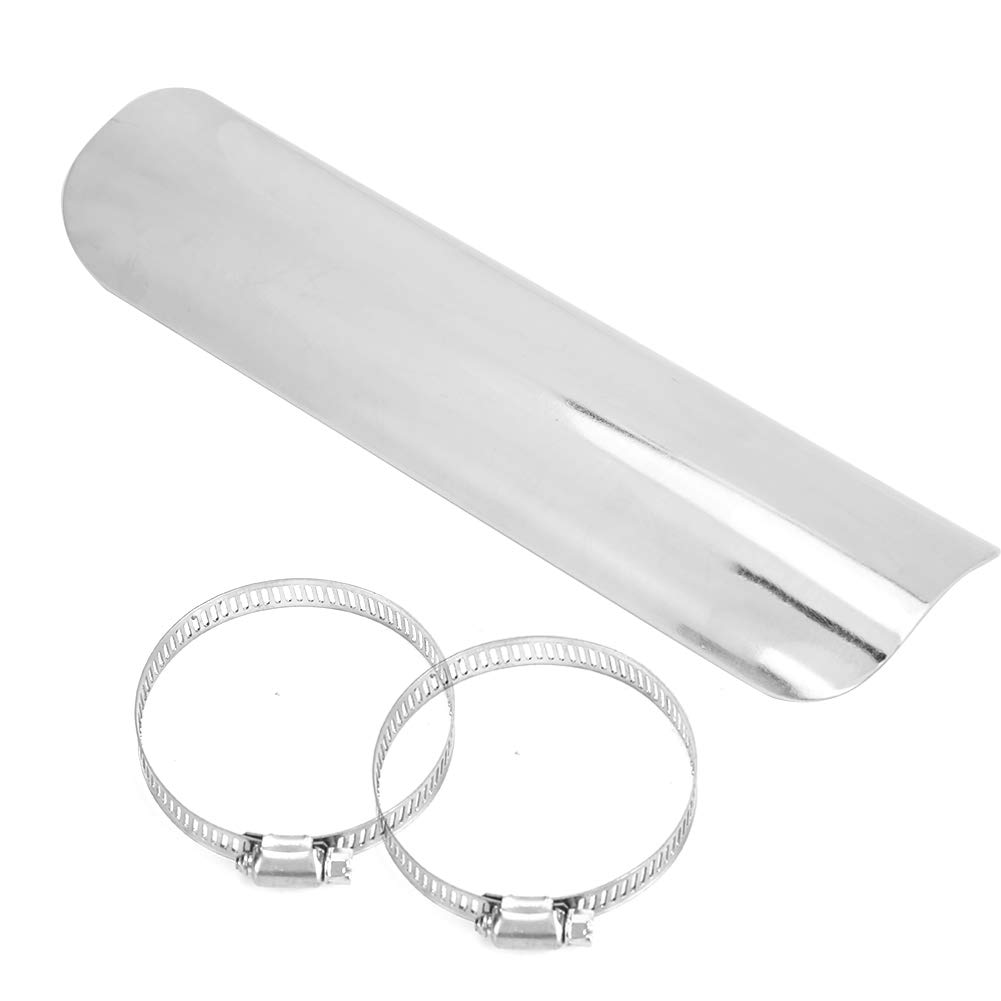 Universal Motorcycle Exhaust Heat Shield with Adjustable Round Buckle - High-Temperature Protection for Exhaust Pipes - Perfect for Cruisers, Sport Bikes & Off-Road Motorcycles