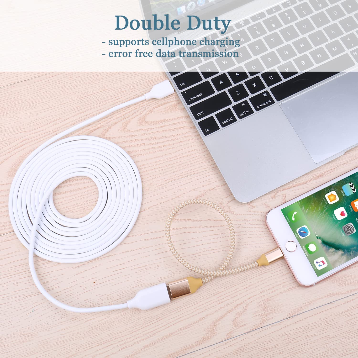 10ft USB 2.0 Extension Cable (2-Pack) - Male to Female USB Extender for Charging & Data Transfer - Compatible with Hard Drives, Keyboards, Mice, Printers & Phones - White | Perfect for Home Office & Gaming Setup