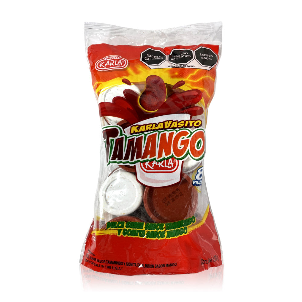 Karla Vaso Grande Tamarindo & Mango Flavored Candy - 8ct Bag | Mexican Candy for Parties, Gifts & Snacking