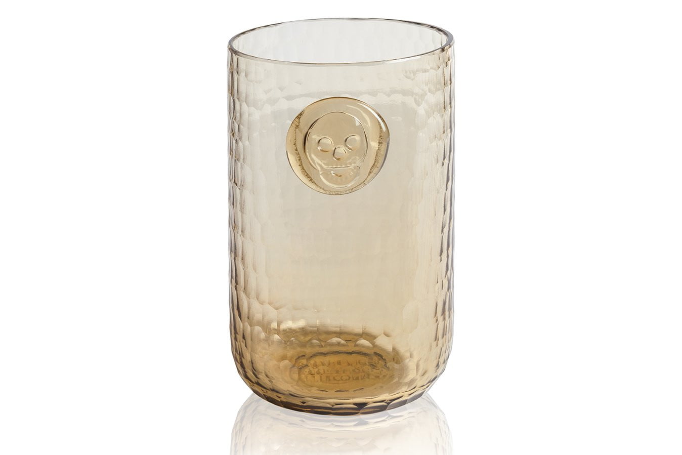 Skull Stamp Wooden Drinking Glasses Set of 4 - Gothic Barware for Whiskey, Cocktails & Halloween Parties - Perfect for Home Bars, Themed Events & Unique Gifts