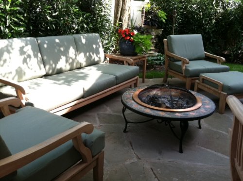 Premium Teak Wood 6pc Sofa Set with Ottoman & Tables for Living Room