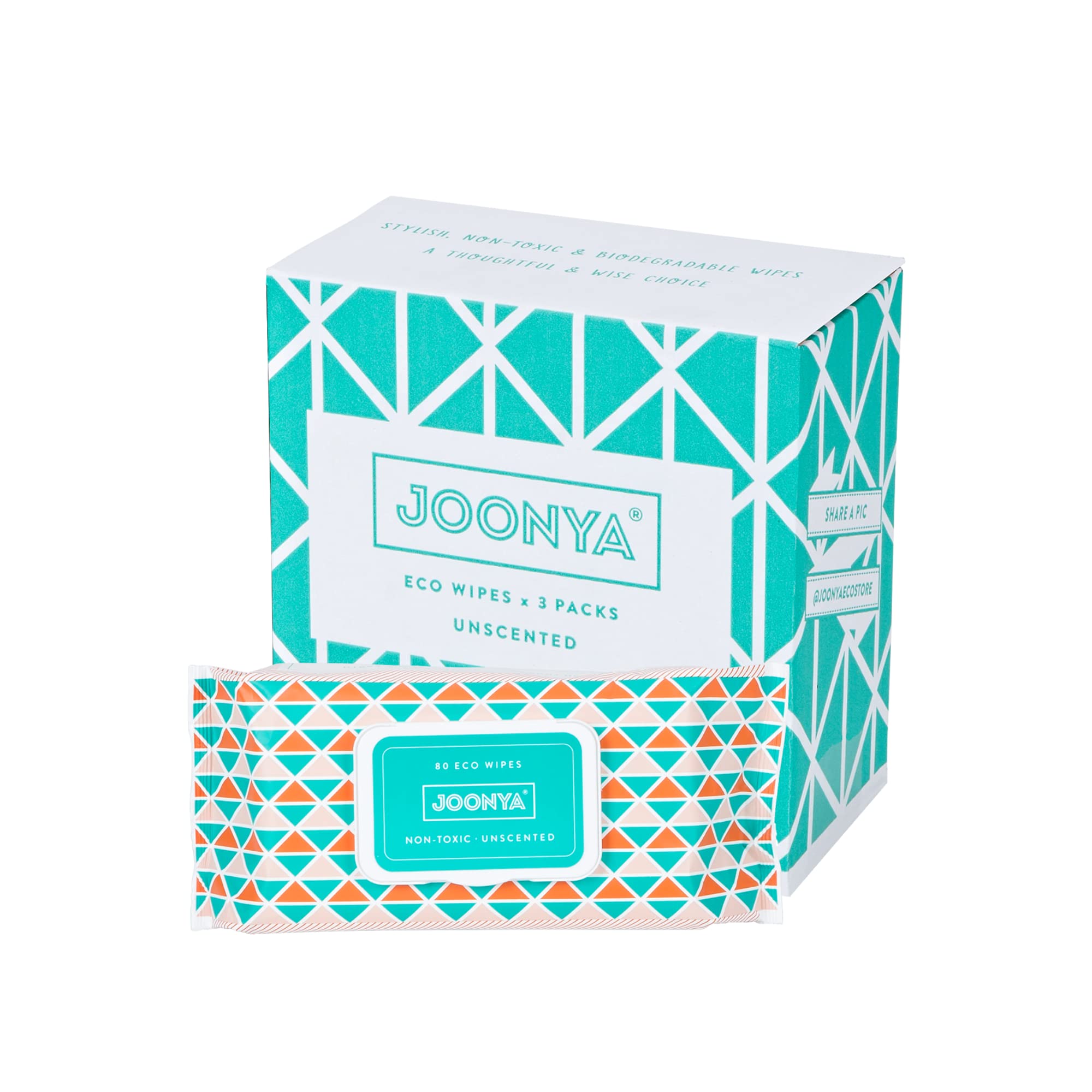 Joonya Baby Wipes - Hypoallergenic, Eco-Friendly & Fragrance-Free Diaper Wipes for Sensitive Skin | 3 Packs of 80 Wipes (240 Count) | Gentle Cleansing for Diaper Changes, Face & Hands