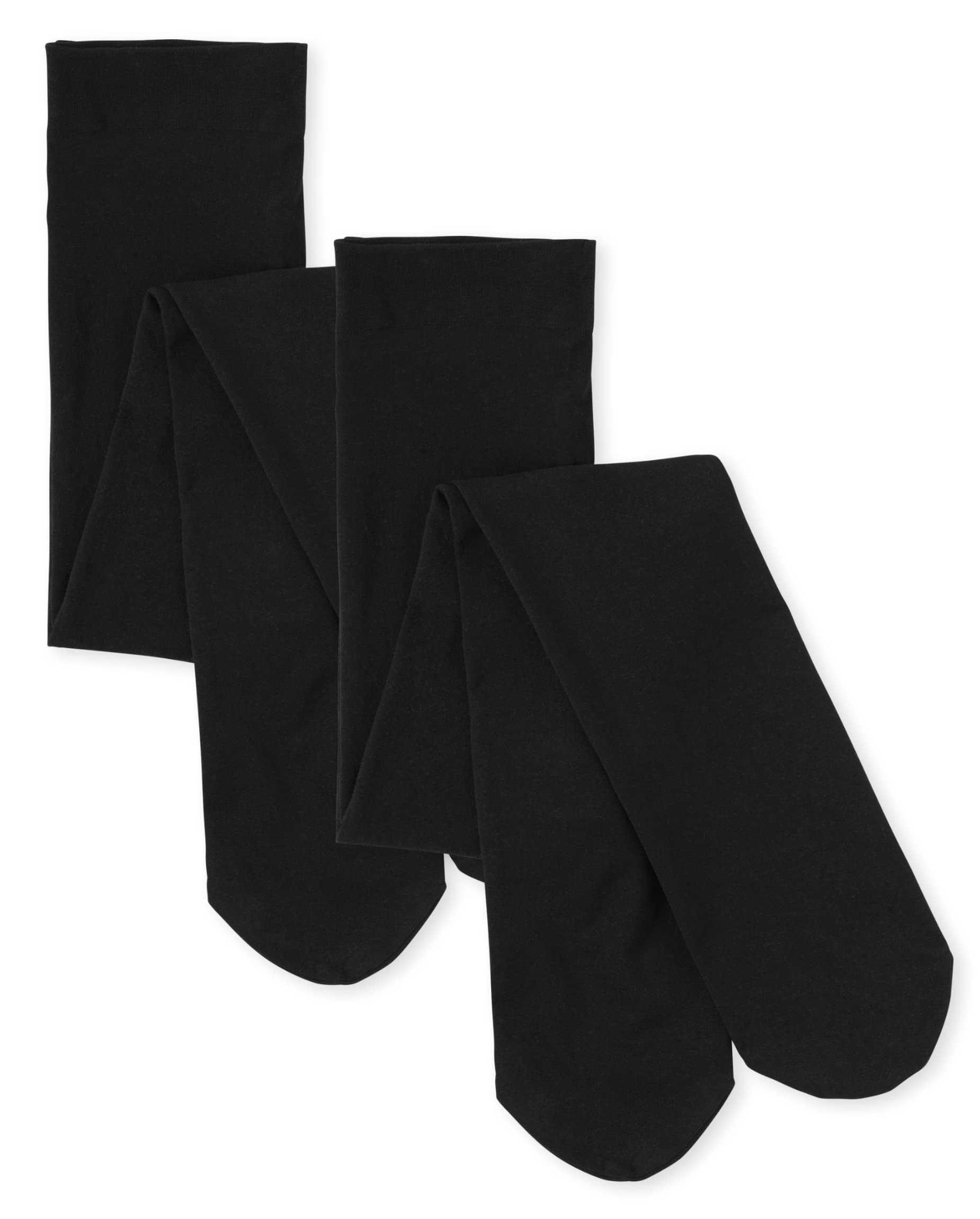 The Children's Place Girls' Cotton Tights 2-Pack - Soft Stretchy Leggings for Toddler & Kids - Perfect for School, Play & Everyday Wear