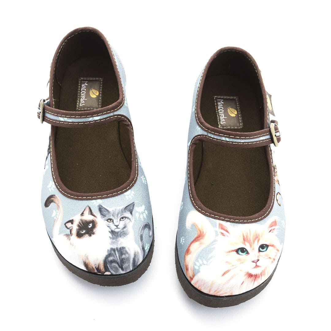 Maconditas® Women's Cat Print Shoes - Stylish & Comfortable Flats for Casual Wear, Work & Everyday Outfits