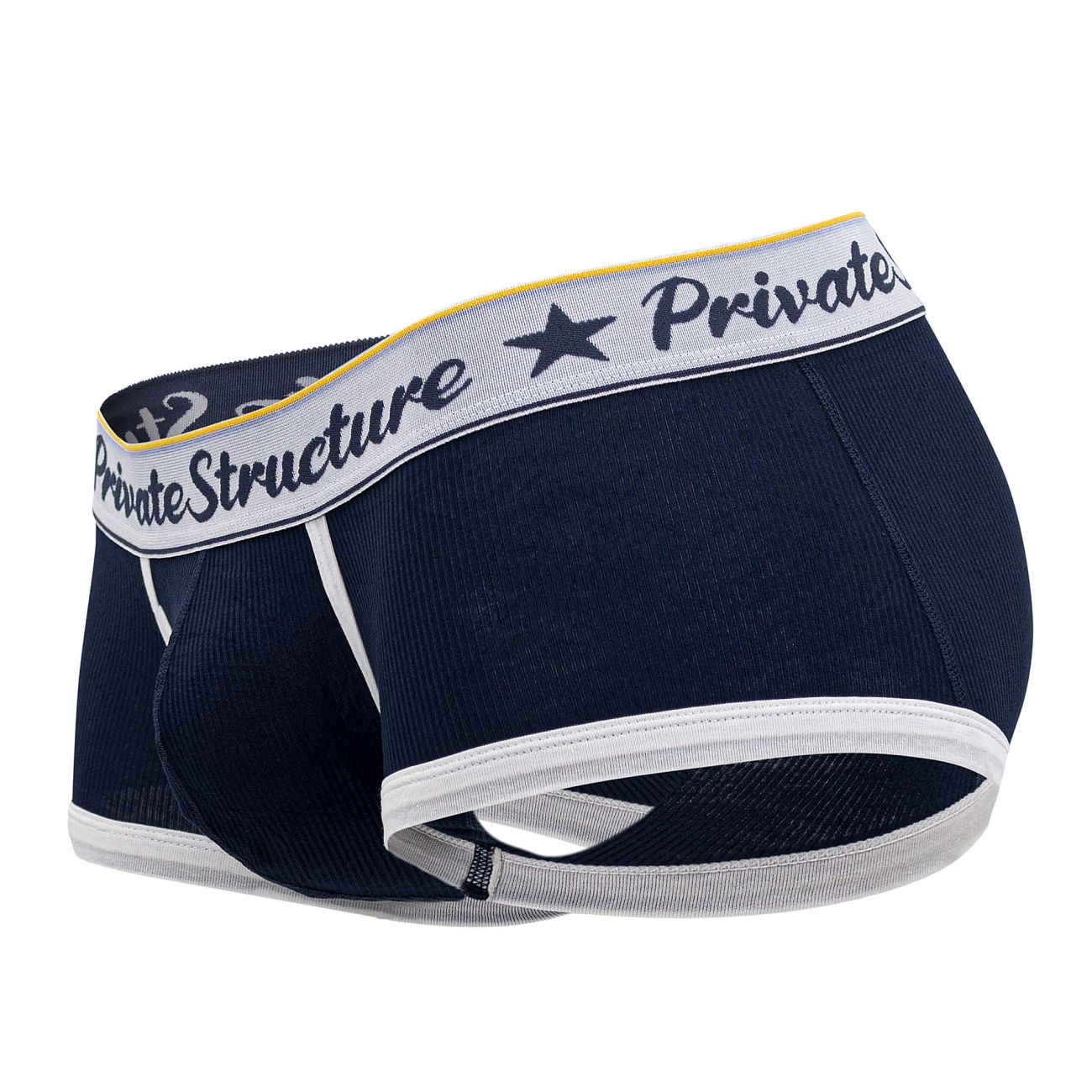 Private Structure Classic Mid Waist Trunks for Men - Comfortable Cotton Underwear with Breathable Fabric - Perfect for Everyday Wear, Gym & Travel