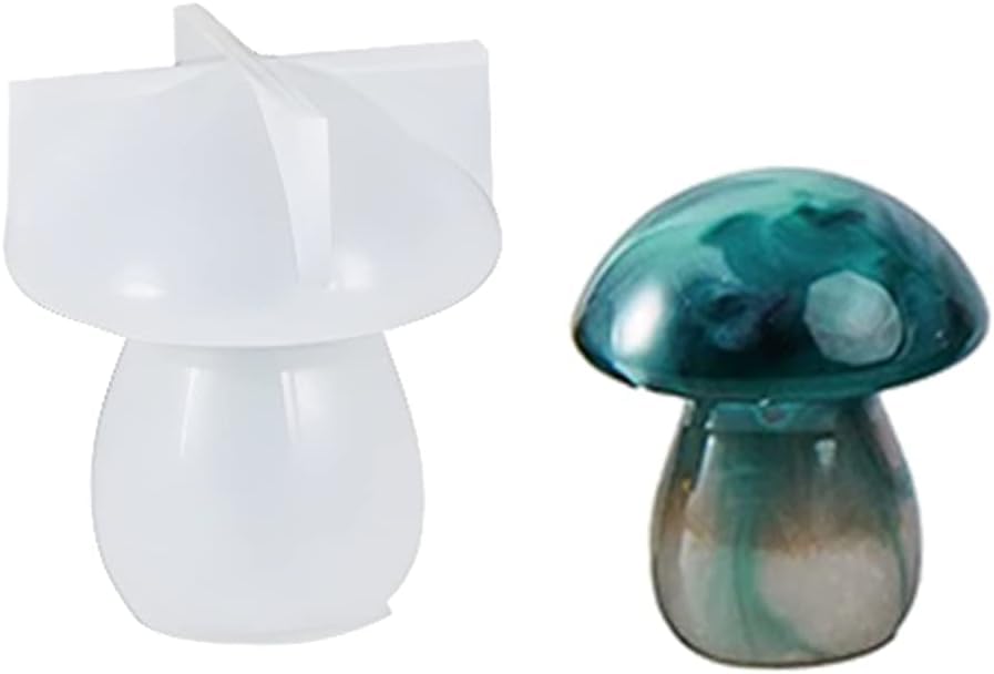 3D White Mushroom Silicone Molds for Epoxy Resin Casting - DIY Soap Making, Jewelry & Home Decor - Perfect for Resin Art, Candle Making & Craft Projects