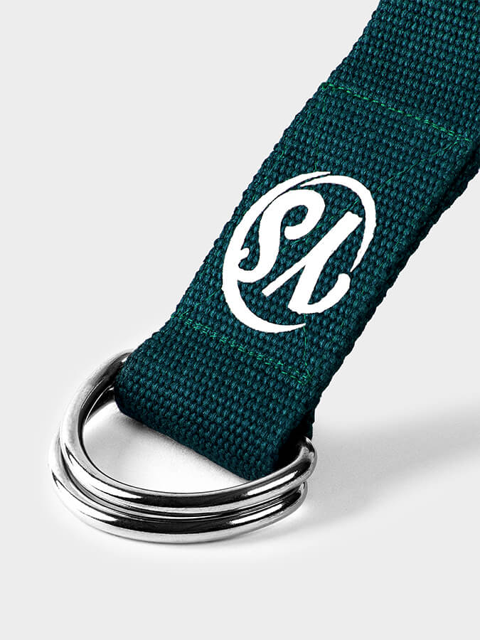 GOTS Certified Organic Cotton Yoga Belt with D-Ring - 2.5m (8.2ft) Stretchable Strap for Yoga, Pilates & Fitness - Perfect for Studio Practice, Home Workouts & Travel