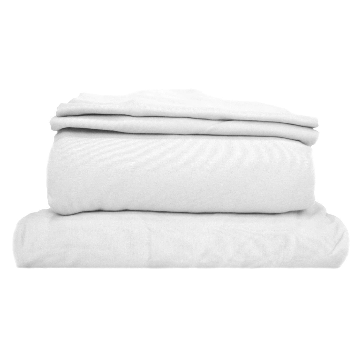 Coyuchi 300 Thread Count 100% Organic Cotton Jersey Sheet Set - GOTS Certified - Twin Size - Alpine White - Soft & Breathable Bed Sheets for Comfortable Sleep & Relaxation