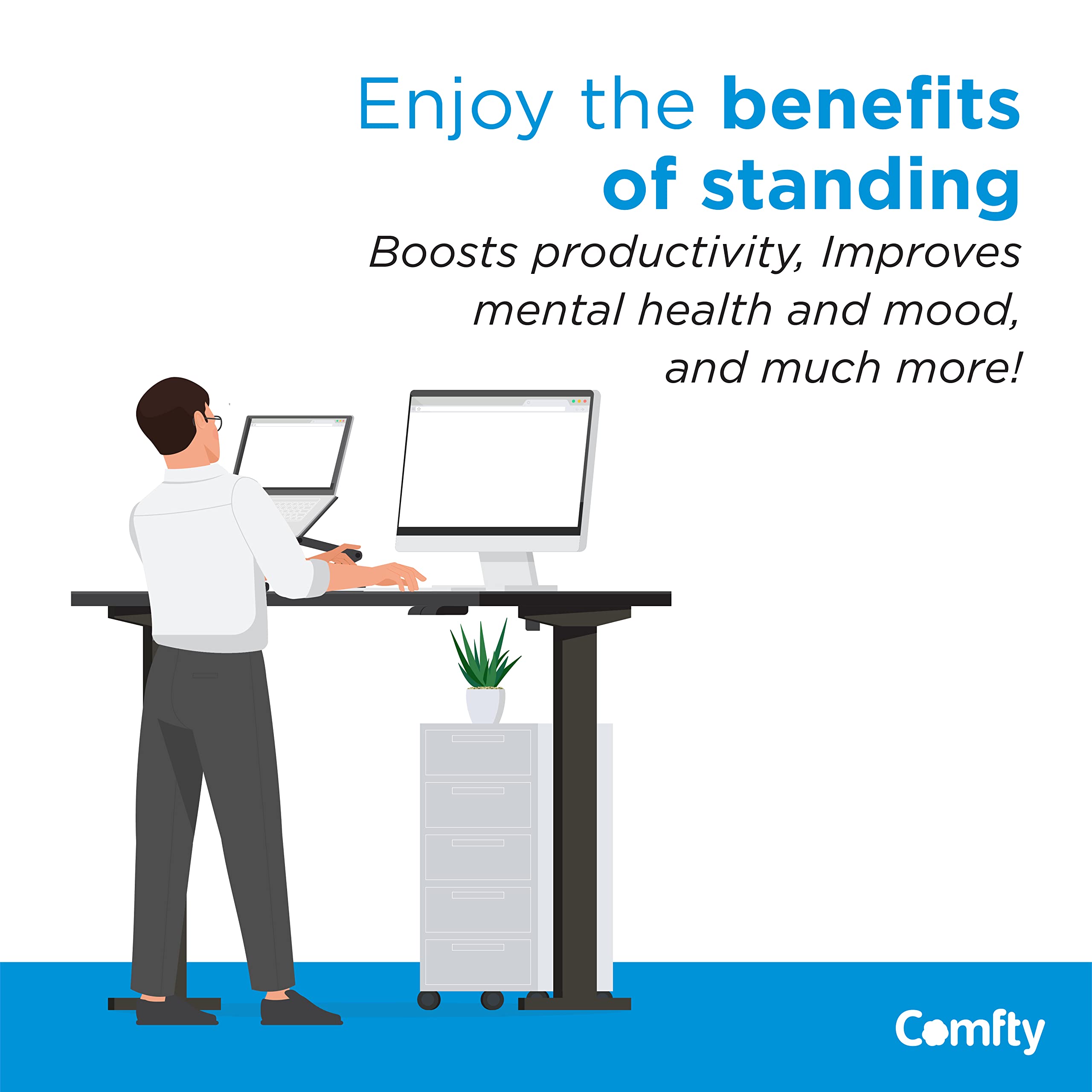Adjustable Height Desk for Home & Office - 28.7