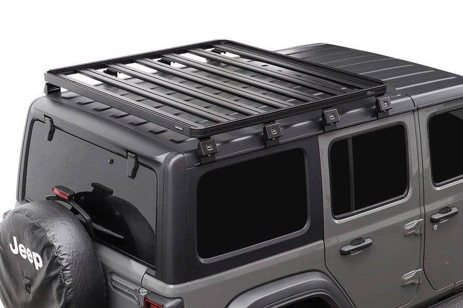 2021-2024 Jeep Wrangler JL 4XE Slimline II 1/2 Roof Rack Kit by Front Runner Outfitters - Durable Aluminum Cargo Carrier for Camping & Off-Road Adventures