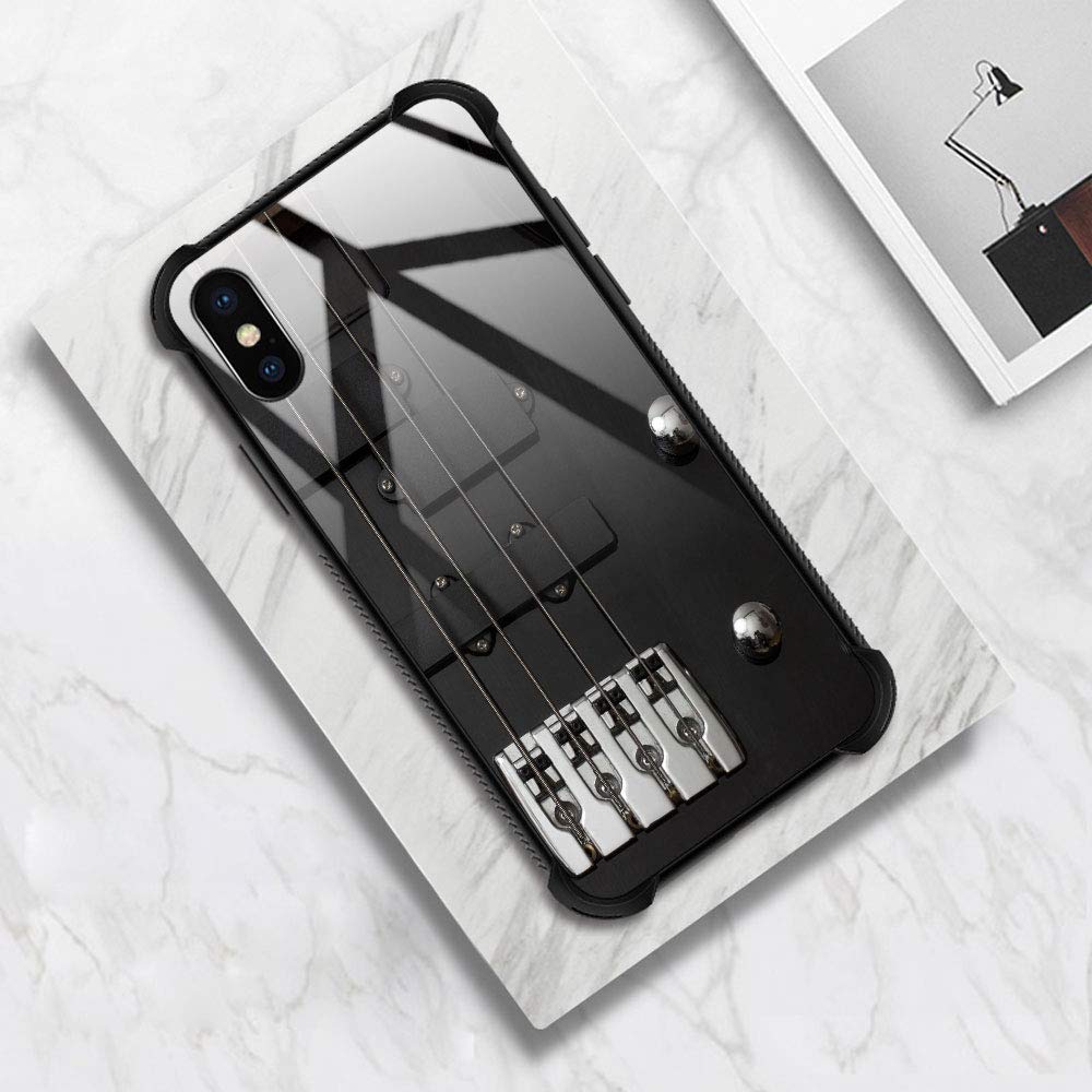CARLOCA iPhone X/XS Case - Shockproof Anti-Scratch Hard Back Cover with Guitar Bass Strings Graphic Design | Perfect for Musicians & Music Lovers, Daily Protection & Style Enhancement
