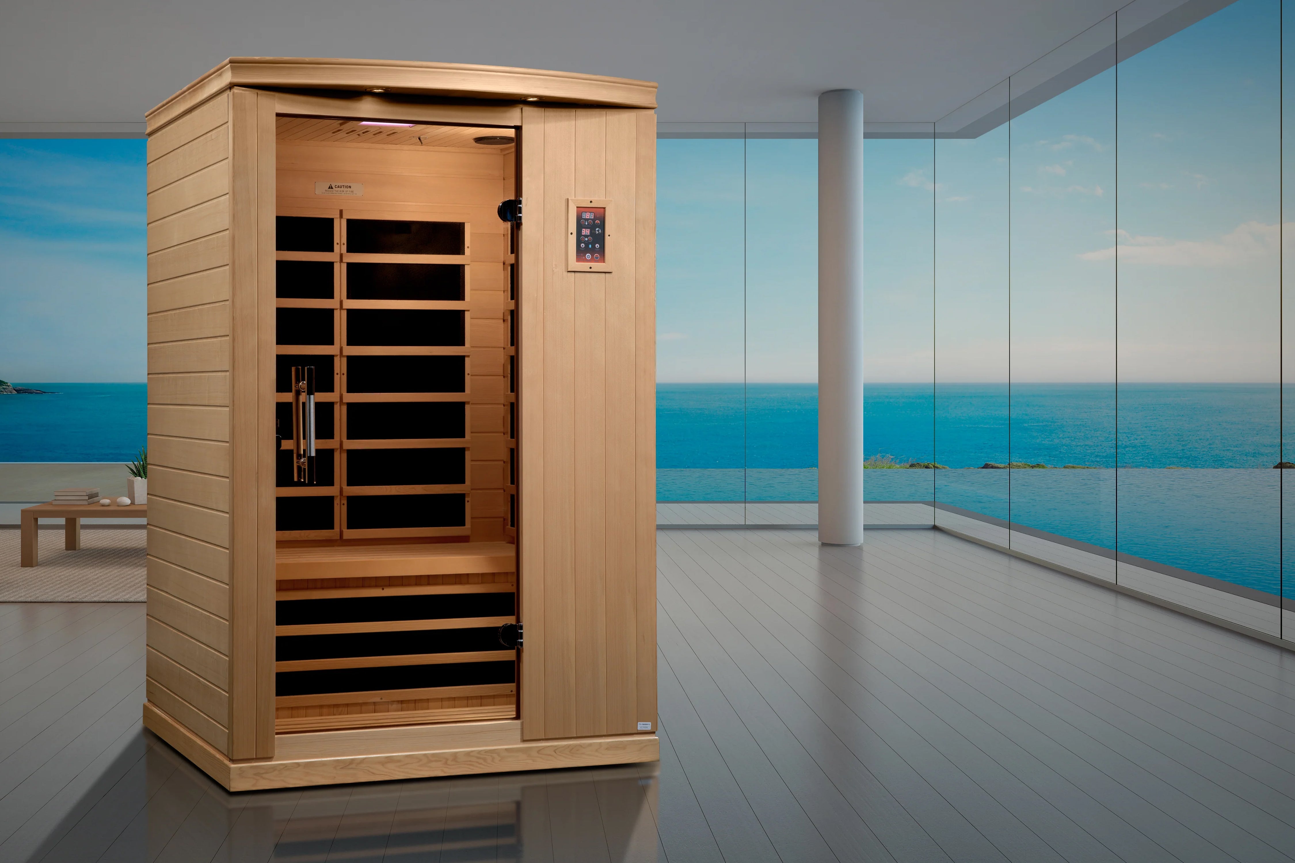 Golden Designs Venice Elite 2 Person Ultra Low EMF FAR Infrared Sauna - Wheelchair Accessible Home Spa for Relaxation & Detox - Perfect for Home Gym, Wellness Retreat & Pain Relief Therapy