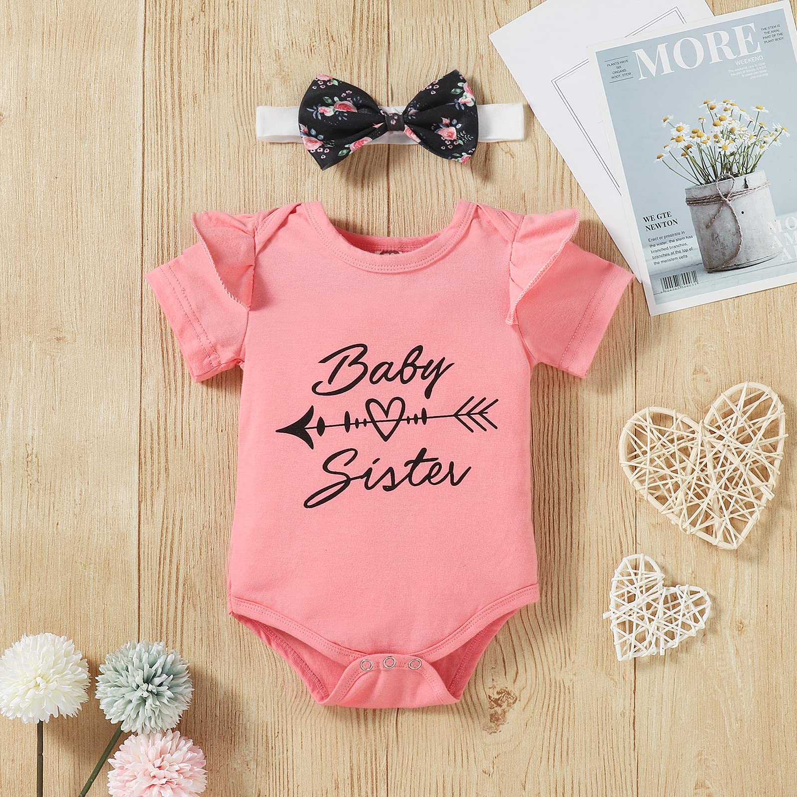 Adorable Baby Girl Clothes Set - Soft Newborn Infant Summer Outfits 0-24 Months | Cute Cotton Romper & Hat for Photoshoot, Beach & Daily Wear