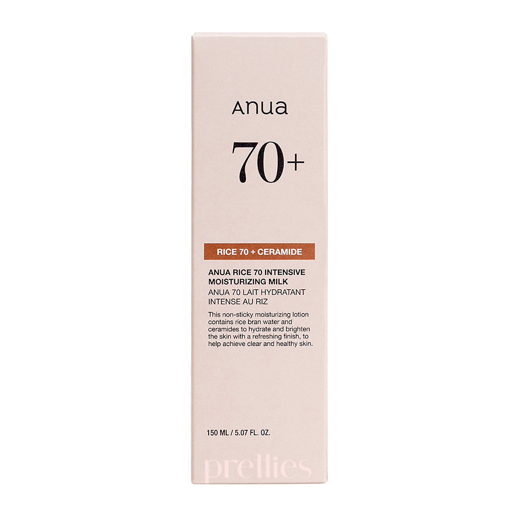 ANUA Rice 70 Intensive Moisturizing Milk 150ml - Korean Skincare for Dry & Sensitive Skin - Hydrating Face Moisturizer for Day & Night Use
