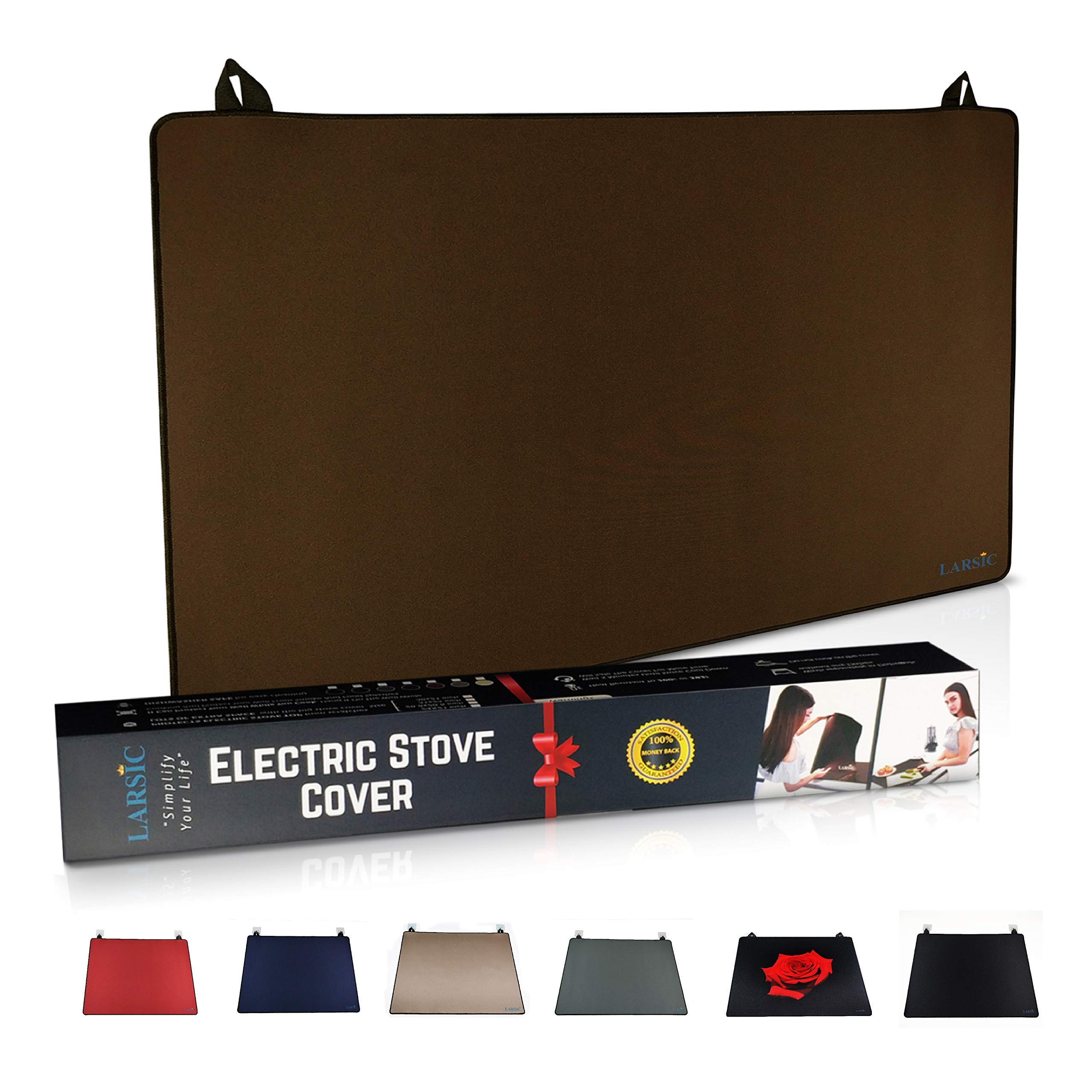 Larsic Stove Cover - Non-Slip Waterproof Electric Stove Protector for Kitchen, Washer & Dryer - Foldable Scratch-Resistant Design Expands Counter Space (28.5