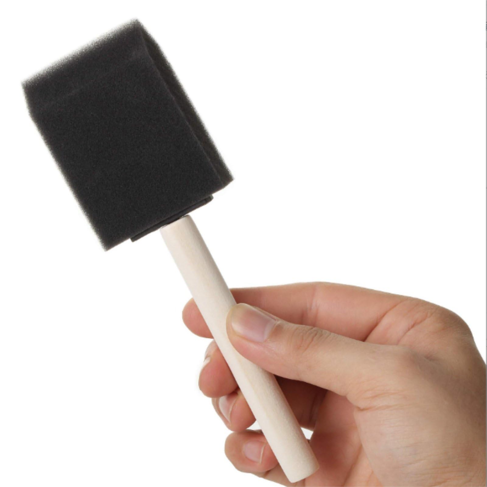 20 Pack 1 Inch Foam Paint Brushes - Sponge Brushes for Painting, Crafts, Staining, Varnish & Touch Ups - Durable Black Craft Sponges for DIY Projects, Home Decor & Art Supplies (Set of 20)