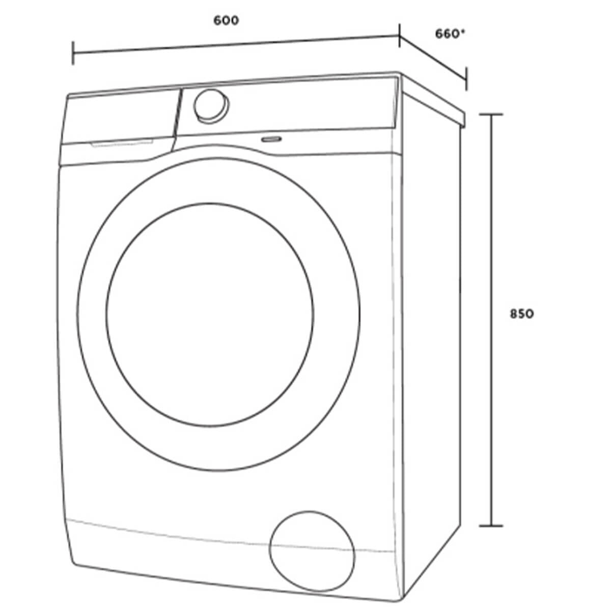 Westinghouse 8kg Front Load Washing Machine WWF8024M5WA - Energy Efficient, Quiet & Compact for Apartments, Laundry Rooms & Small Spaces
