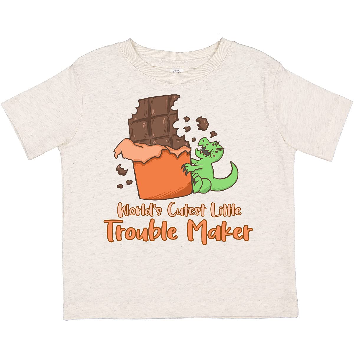 Inktastic World's Cutest Trouble Maker Toddler T-Shirt - Funny Baby Boy & Girl Tee for Playdates, Daycare & Family Photos