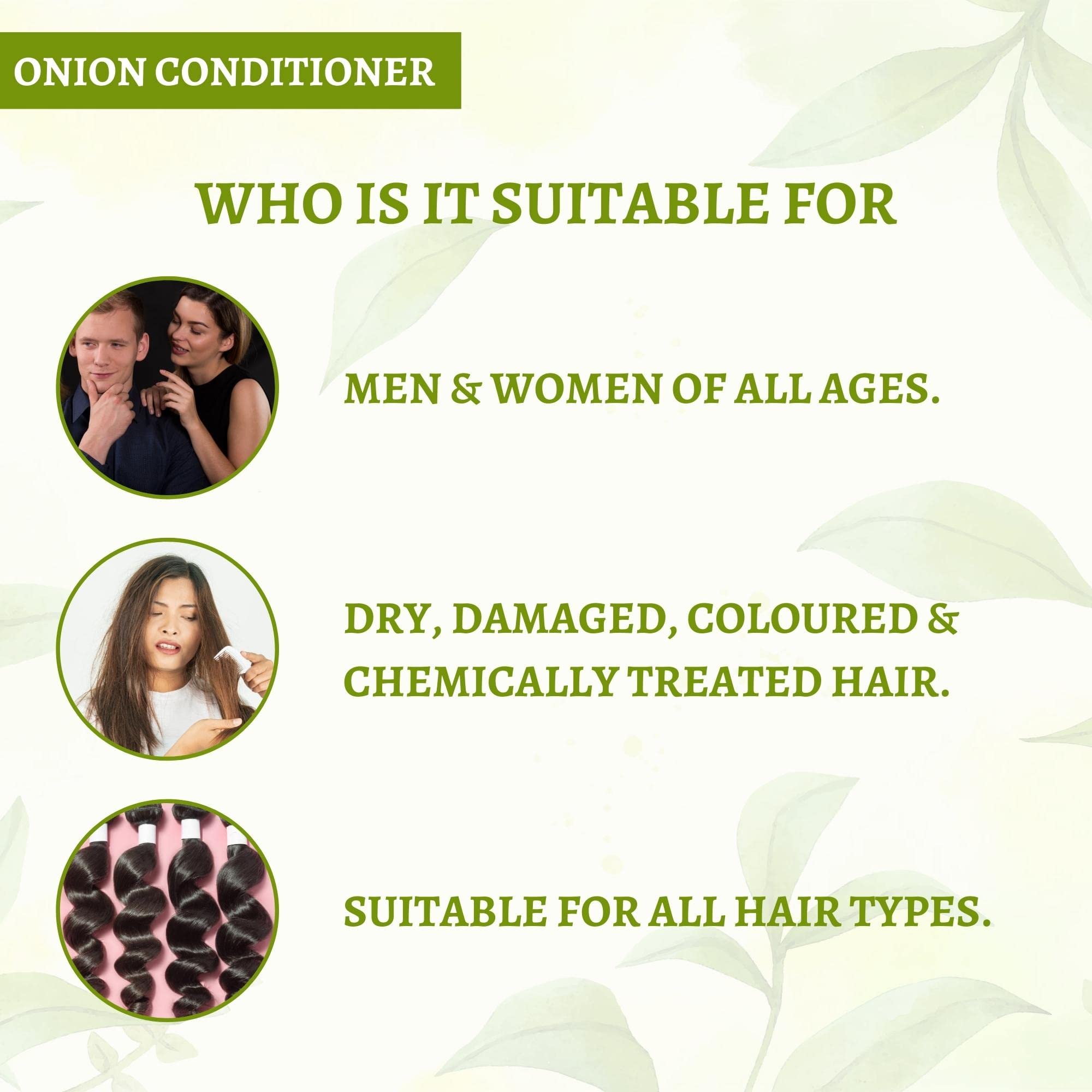 Mountain Soul Onion Oil Hair Conditioner for Hair Fall Control & Growth - Paraben & Sulfate Free with Plant Keratin (300ml) - Ideal for Damaged Hair Repair & Daily Nourishment