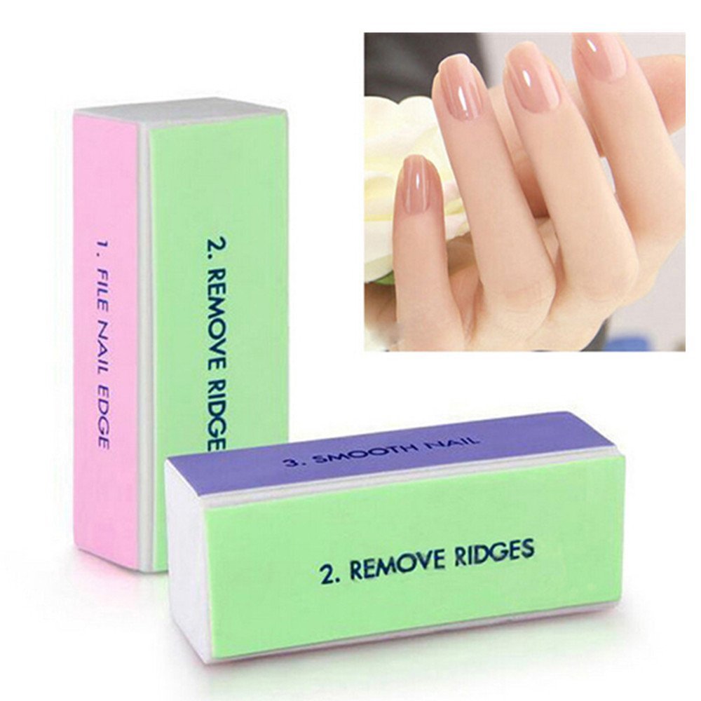 4-Way Nail Buffer for Natural Nails & Extensions - Professional Nail File for Smoothing, Shining & Perfecting - Ideal for Home Manicures & Salon Nail Care