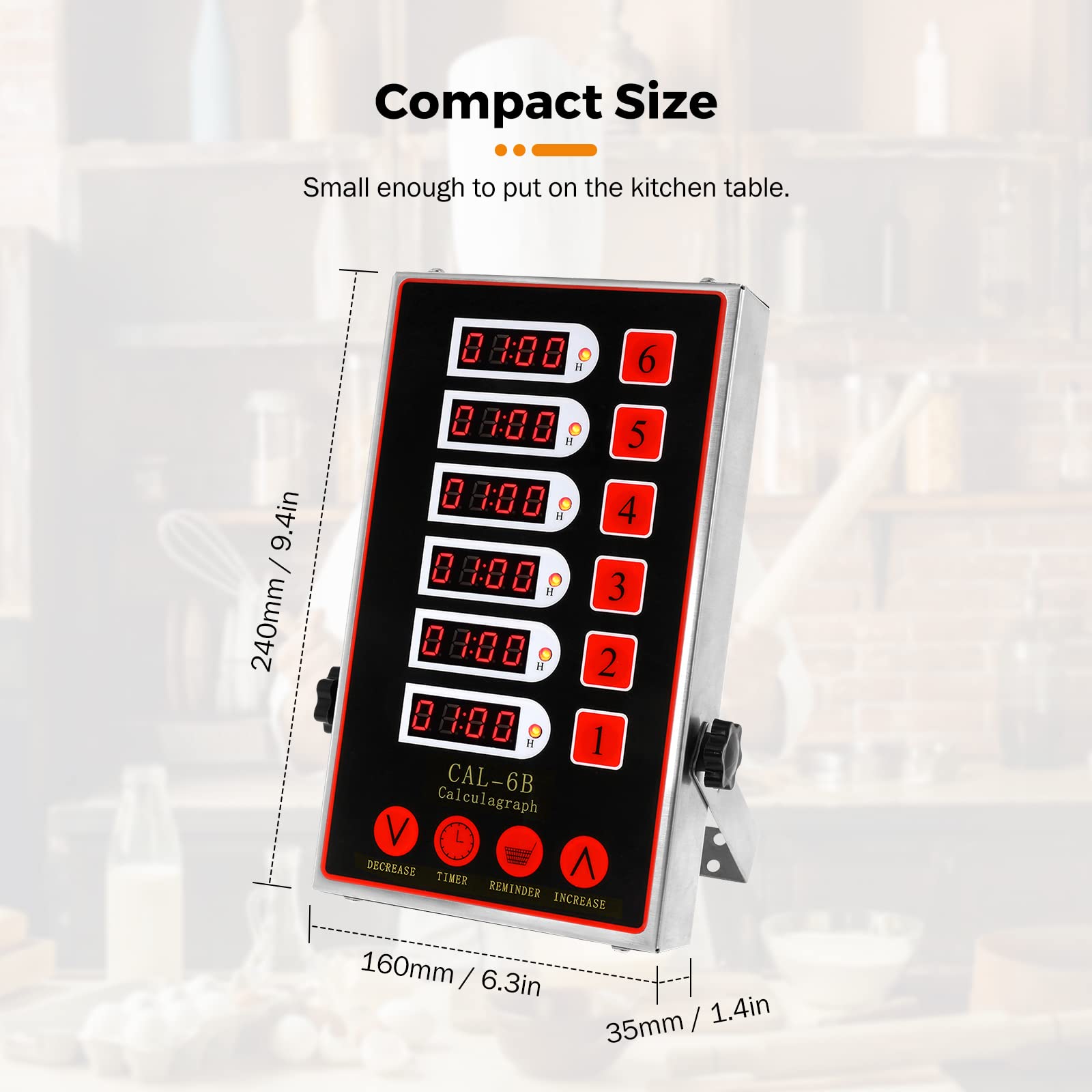 BEAMNOVA 8 Channel + 6 Channel Digital Kitchen Timer - Loud Alarm Cooking Timer for Commercial Restaurants, Bakeries & Home Kitchens - Perfect for Cooking, Baking, Frying & Food Service