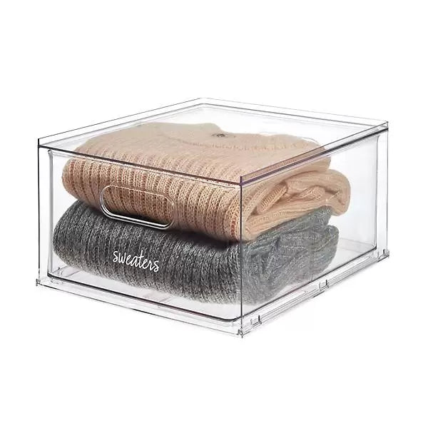 iDesign Large Drawer Organizer - Premium Storage Solution for Kitchen, Bathroom & Office - Perfect for Utensils, Makeup & Office Supplies Organization