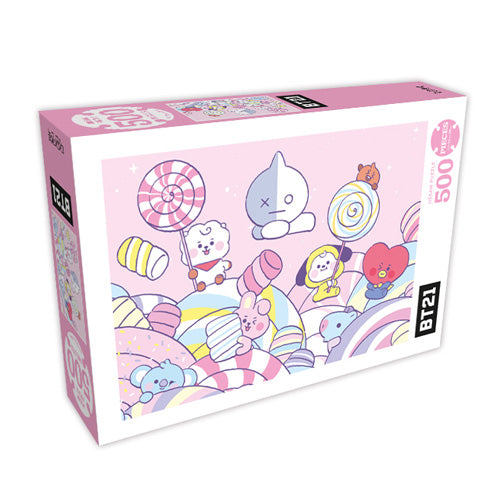 BT21 BABY 500-Piece Jigsaw Puzzle - Cute K-Pop Character Puzzle for Kids, Teens & Adults - Perfect for Family Game Night, Birthday Gifts & Home Decor