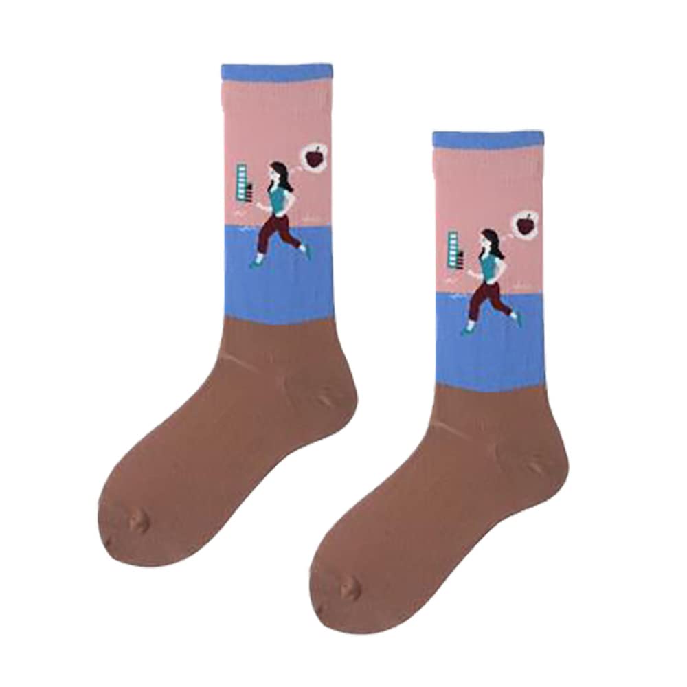 Women's Funny Pattern Crew Socks - Cute Casual Novelty Socks for Everyday Wear, Gifts & Outfit Matching - Perfect for Work, Home & Travel