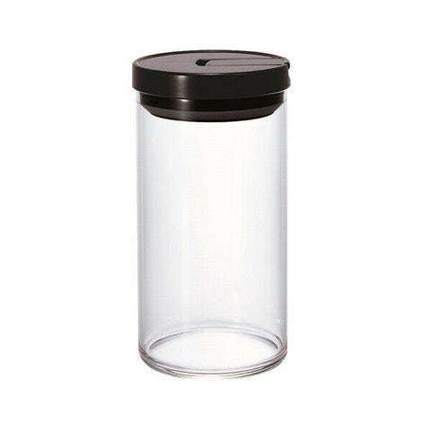 Hario Coffee Bean Storage Container - Airtight Black Canister for Fresh Coffee Beans - Perfect for Kitchen, Pantry & Coffee Bar Organization