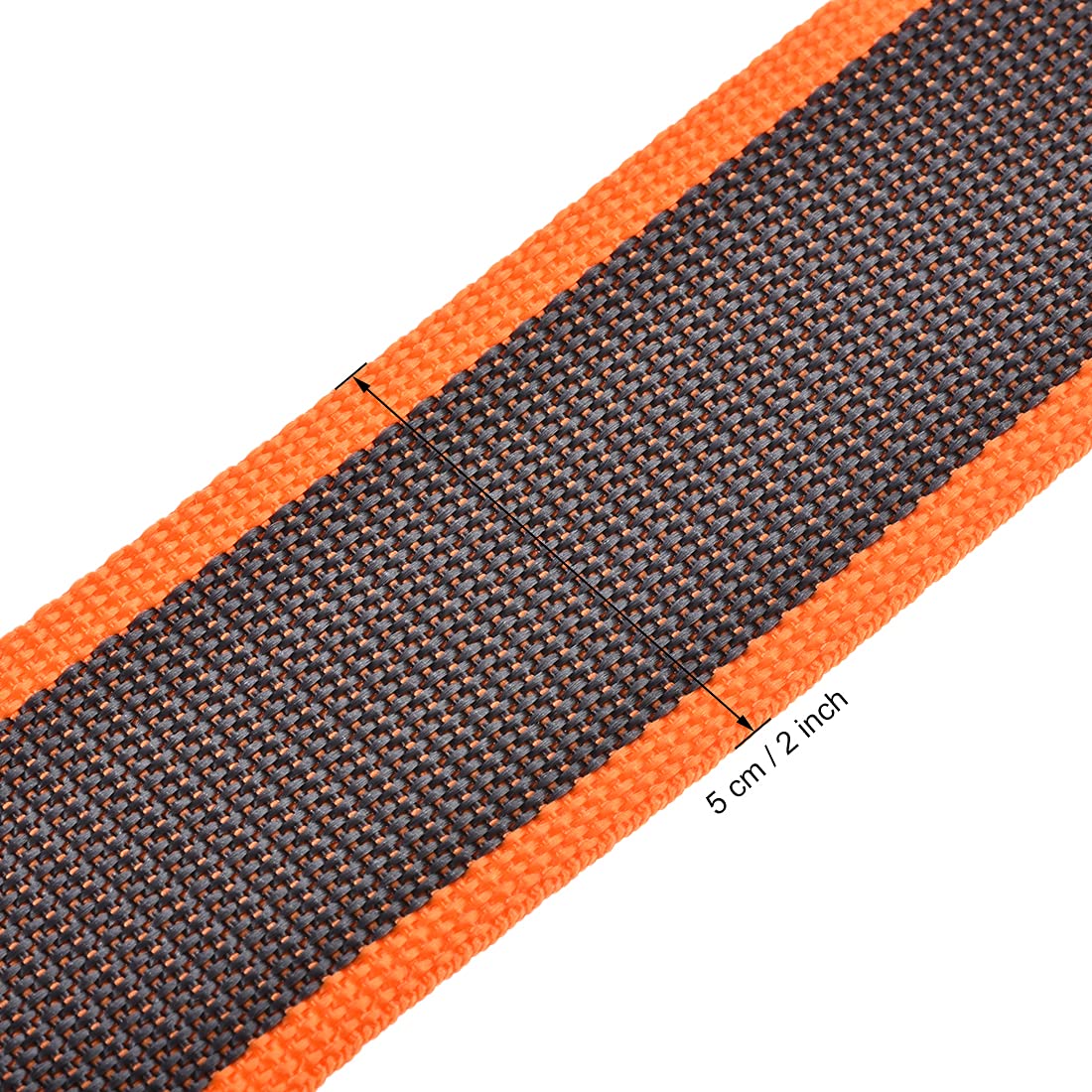 Adjustable Luggage Strap with Buckle Label - 2x78 Inch (2Mx5cm) PP Travel Suitcase Belt - Orange & Gray - Secure Packing Accessory for Airplane, Train & Cruise Travel