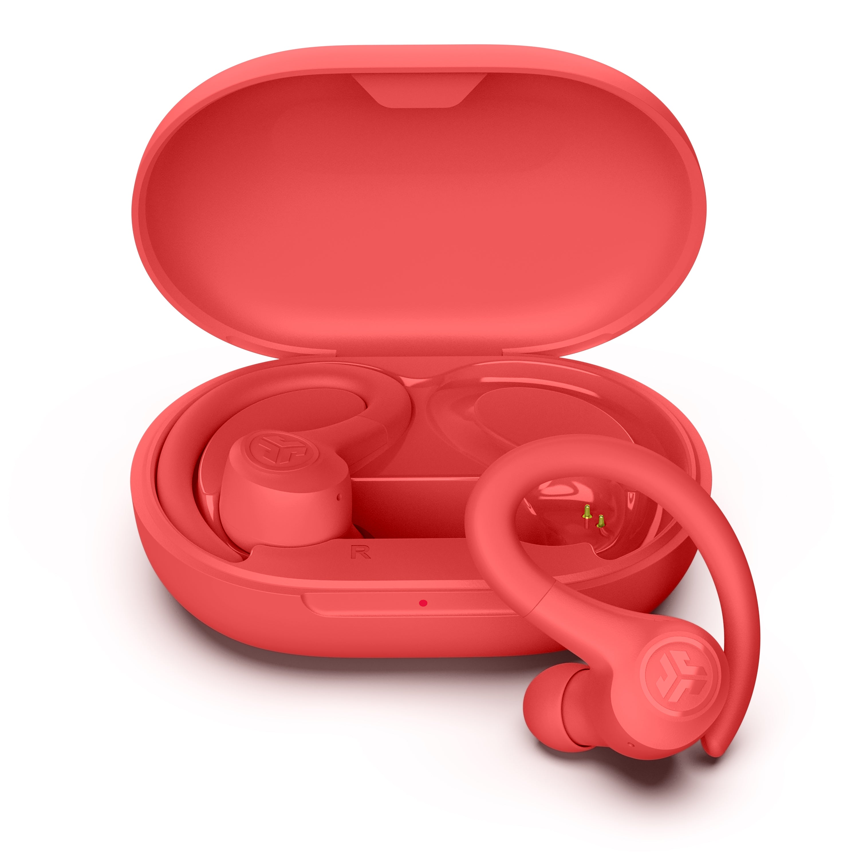 GO Sport+ True Wireless Earbuds with Bluetooth 5.0, IPX7 Waterproof, 30H Playtime - Coral Pink Wireless Headphones for Running, Gym, Workout & Travel