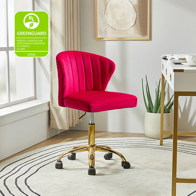 Premium Chandra Velvet Office Chair - Ergonomic Executive Desk Chair with Lumbar Support for Home & Office Workspaces - Comfortable Modern Computer Chair for Long Hours of Sitting