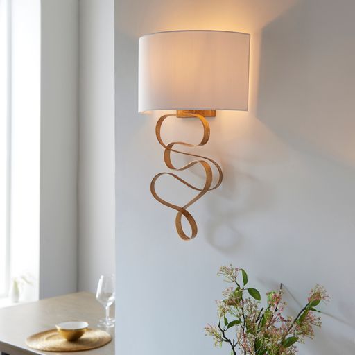 Bella Gold Leaf Finish Wall Light - Elegant Home Decor for Living Room, Bedroom & Hallway Lighting